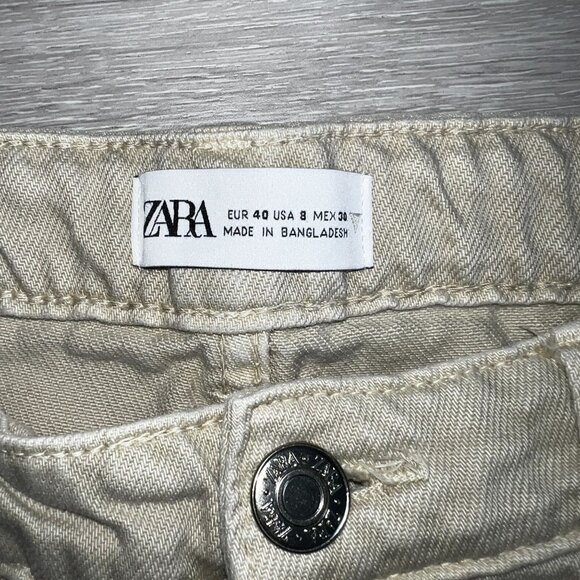Zara Tan Wide-Leg Pants - Picture 3 of 7